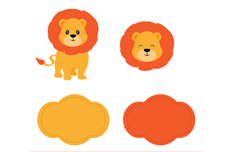lion-digital-paper-jungle-background-animals-pattern-zoo-background