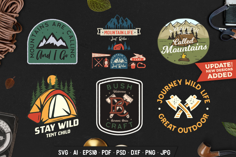 retro-camp-badges-outdoor-stickers-part-1