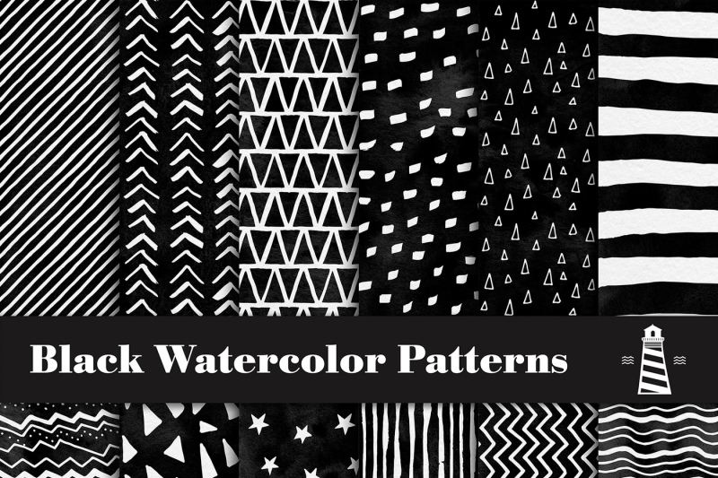 black-watercolor-digital-paper-black-watercolor-patterns