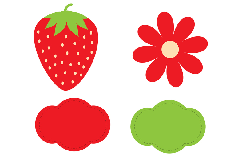 strawberry-digital-paper-fruits-background-flowers-pattern