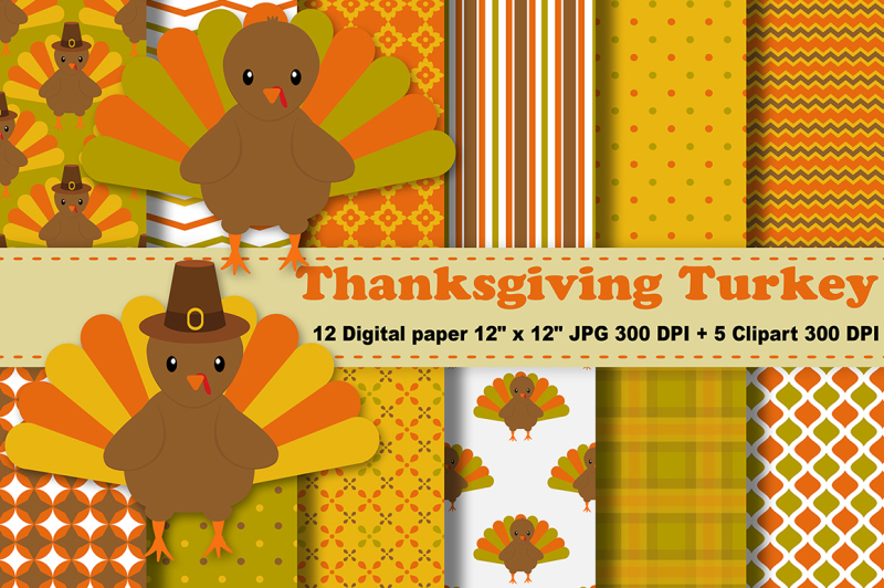 thanksgiving-digital-paper-thanksgiving-turkey-background-fall