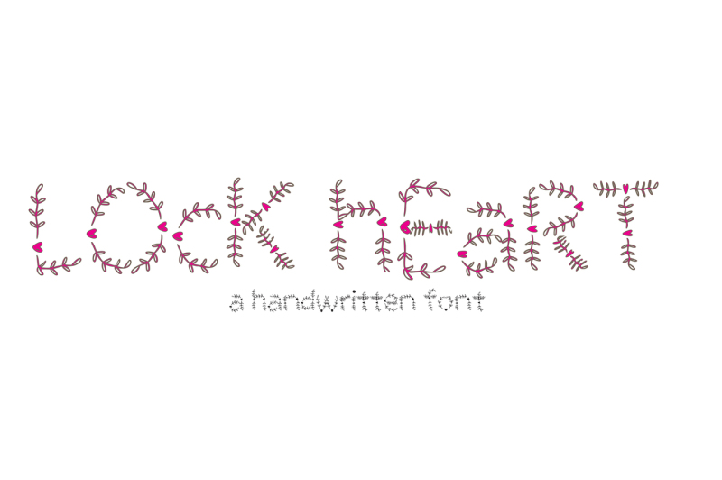 lock-heart-typeface-handmade-heart-and-floral-font
