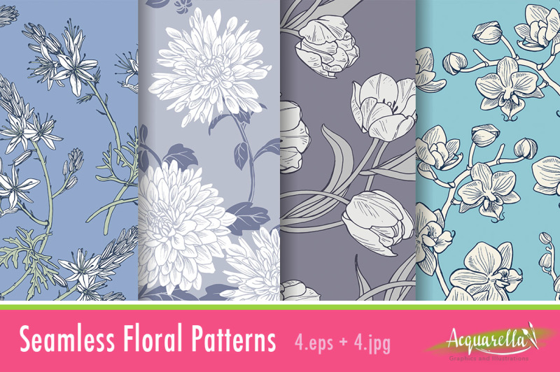 cold-colors-set-1-floral-patterns