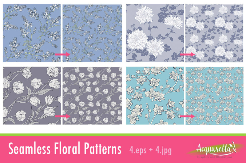 cold-colors-set-1-floral-patterns
