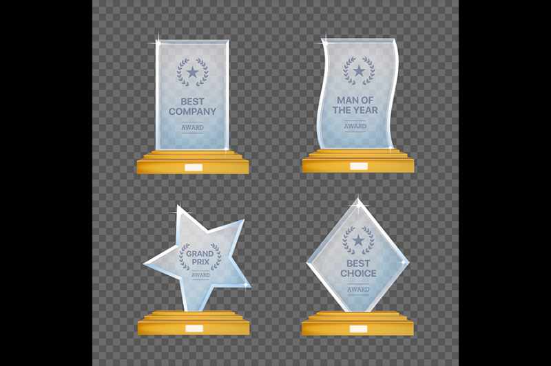 glass-trophy-awards-vector-set-glossy-transparent-prizes-for-winners