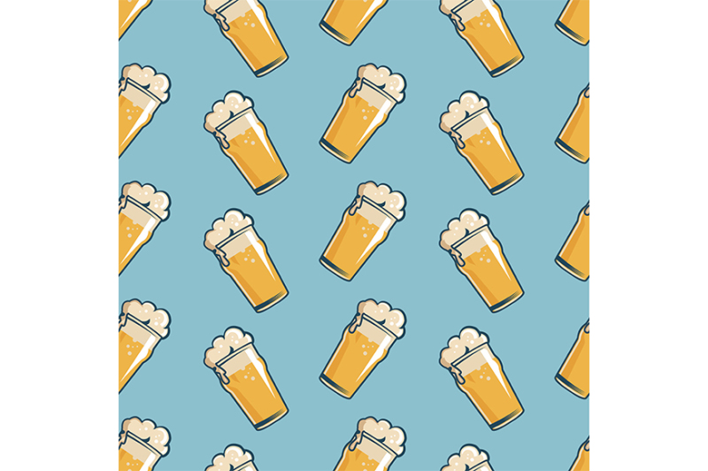 beer-glass-seamless-pattern-hand-drawn-retro-style