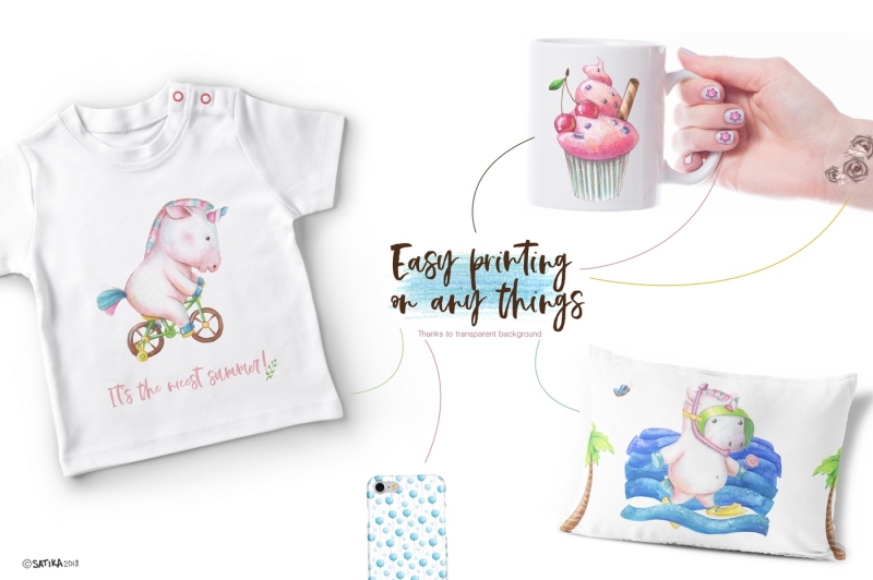 sweet-summer-of-a-little-unicorn-hand-drawn-set