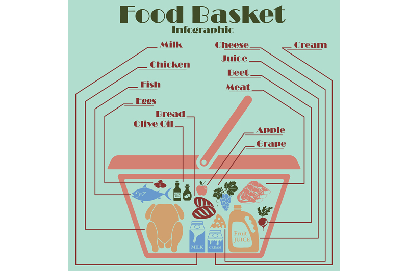 food-basket-infographics