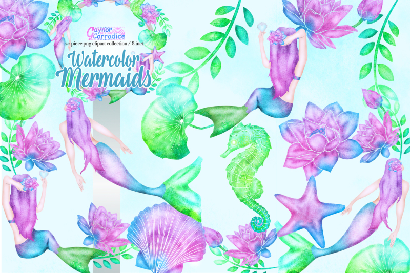 watercolor-mermaids-clipart