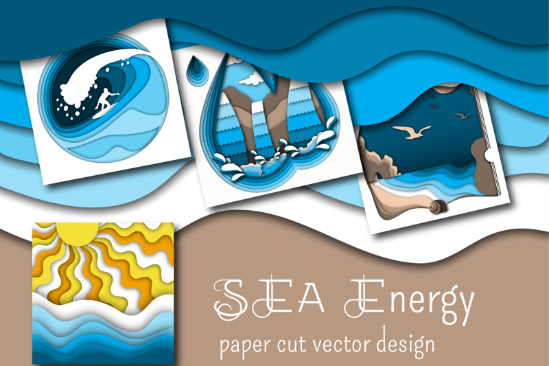sea-energy-paper-cut-vector-design