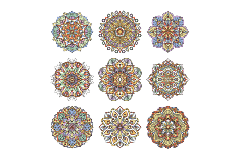 chinese-and-indian-floral-pattern-color-indian-mandalas-set