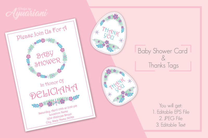 invitation-card-vector-design-template-with-purple-and-pink-flowers