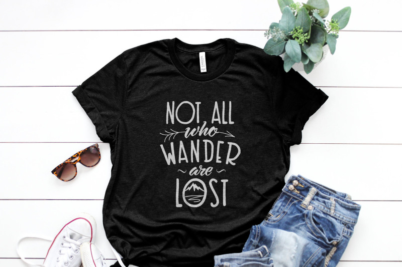Not all who wander are lost Printable By spoonyprint | TheHungryJPEG
