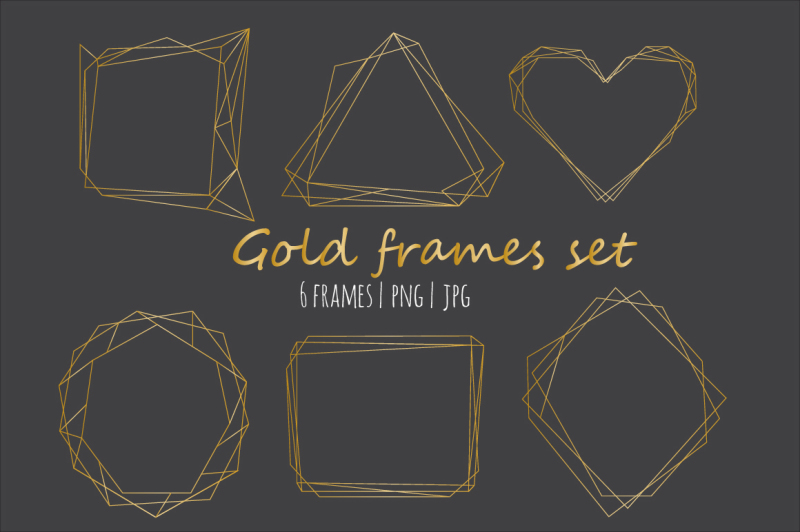 geometrical-gold-frames