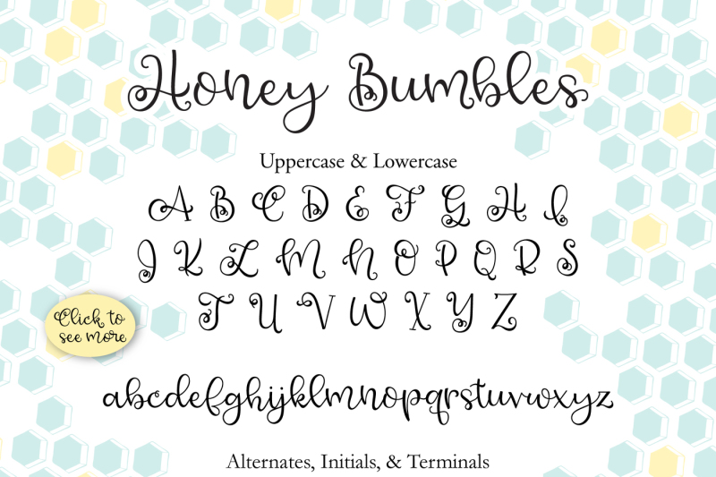 Honey Bumbles A Curly Round Script By Rachel White Art Thehungryjpeg Com