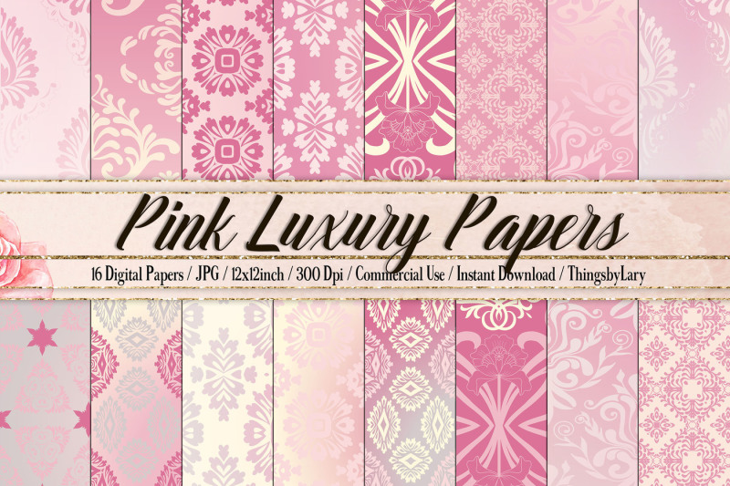 16-pink-damask-texture-papers-ombre-paper-luxury-vintage-paper