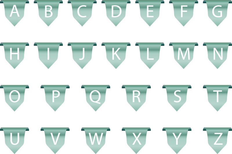 uppercase-letters-engraved-in-folded-ribbon