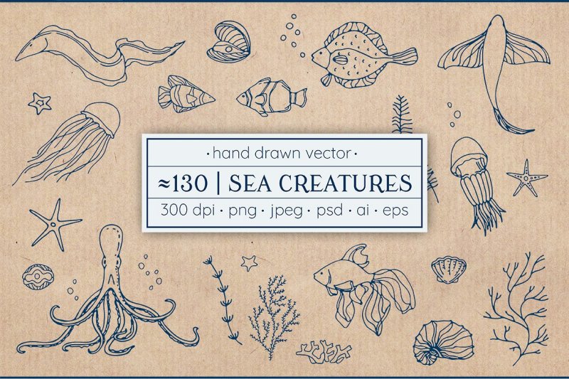 vector-sea-creatures