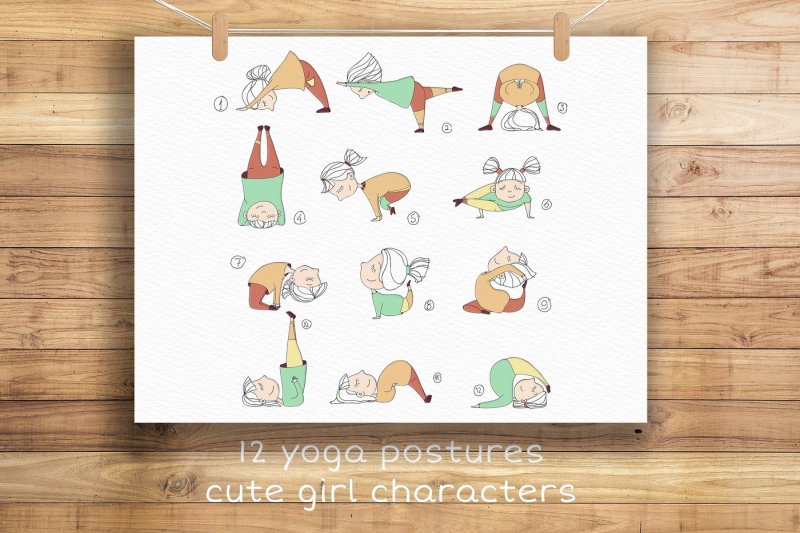 yoga-poses-with-cute-girl-character