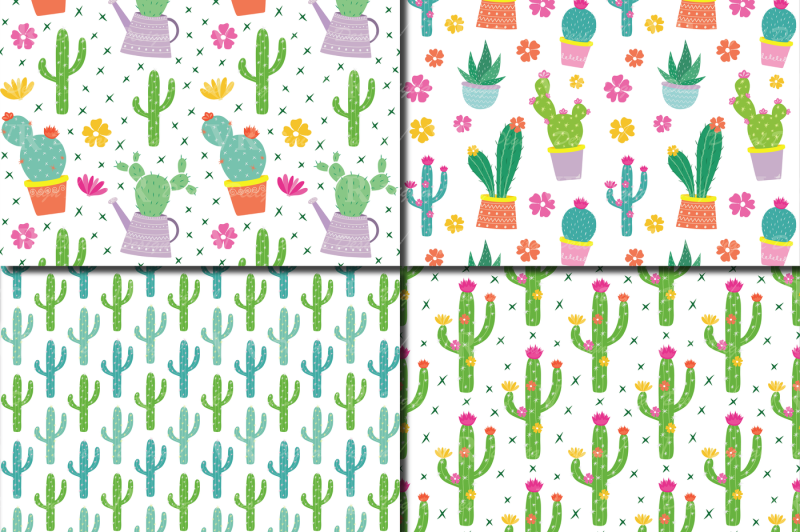 cactus-digital-paper-cute-cacti-plants-seamless-patterns