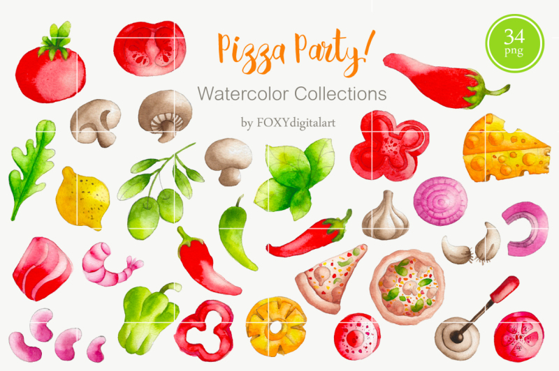 watercolor-pizza-party-and-restaurant-clipart