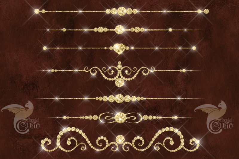 gold-diamond-dividers-clipart