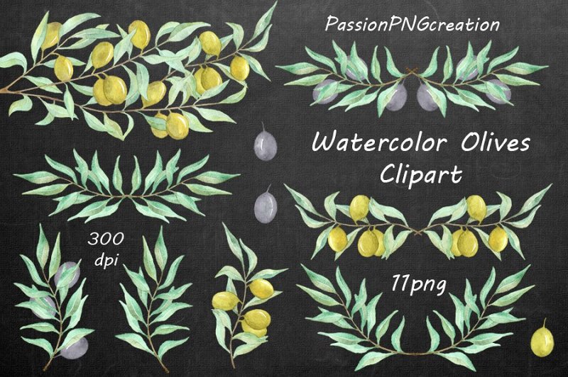 watercolor-olives-clipart