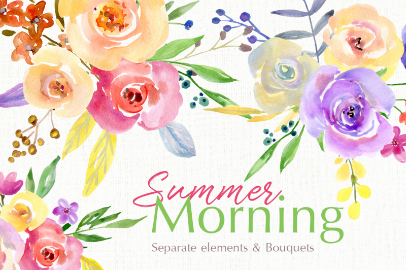 watercolor-summer-flowers-and-bouquets-png