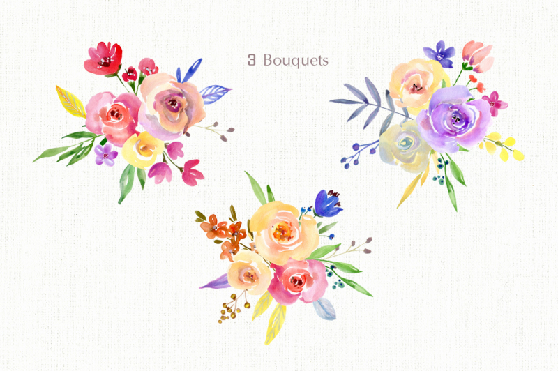 watercolor-summer-flowers-and-bouquets-png