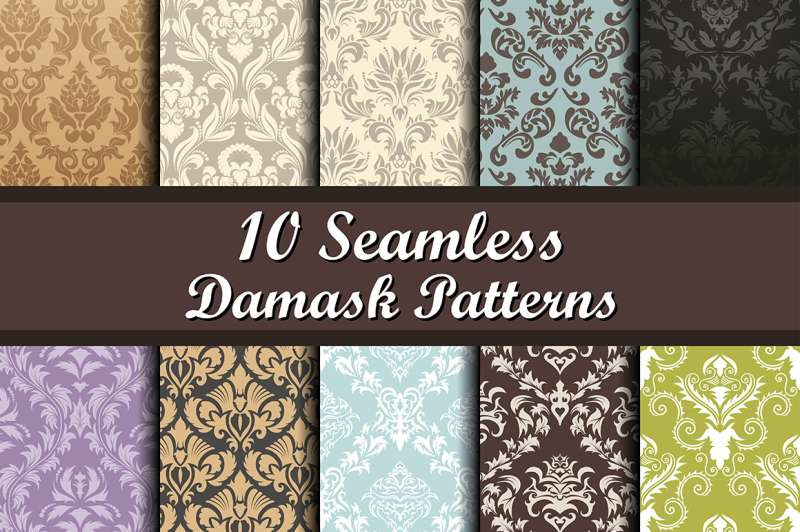 set-of-damask-seamless-patterns