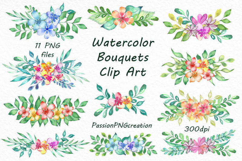 watercolor-bouquets-clipart