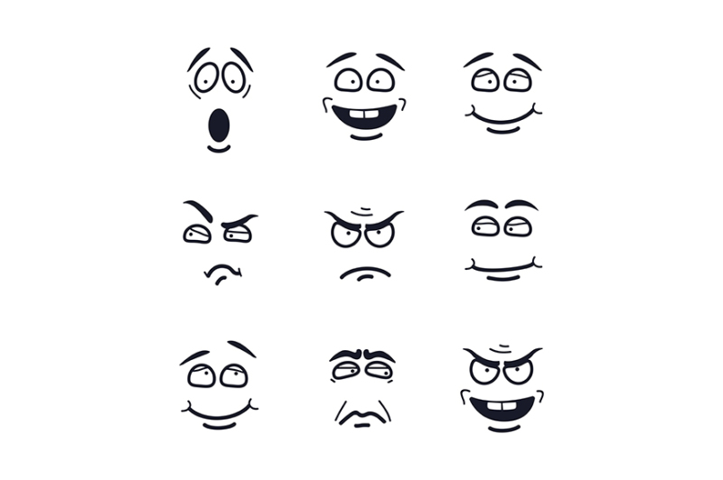 vector-cartoon-faces-with-expressions