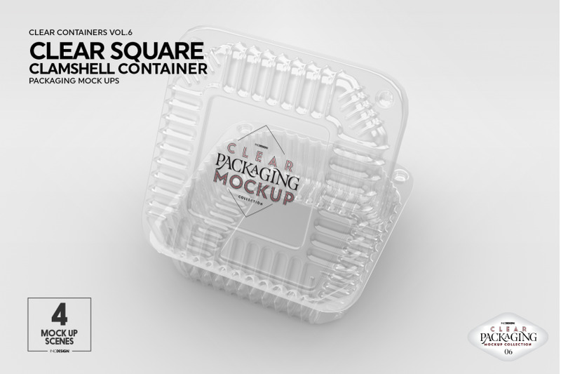 Download Small Clamshell Packaging Mockup By INC Design Studio | TheHungryJPEG.com