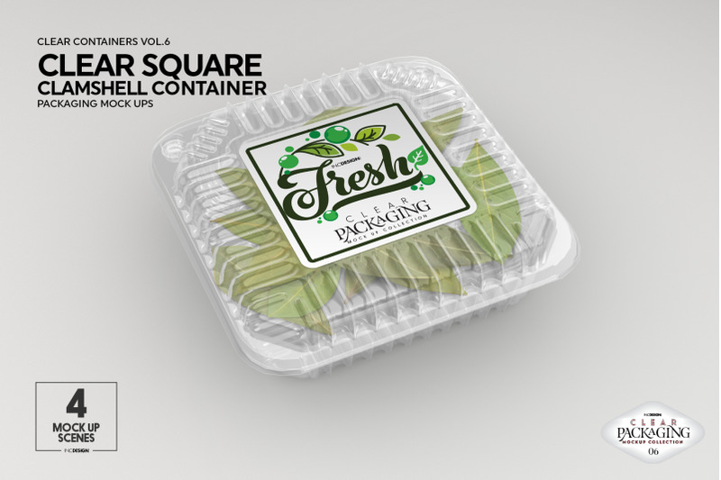 Download Small Clamshell Packaging Mockup By INC Design Studio | TheHungryJPEG.com
