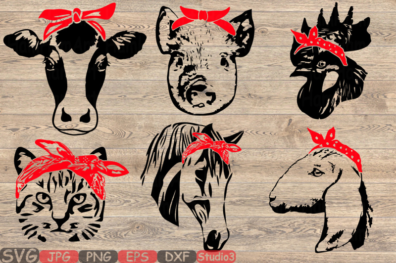farm-animals-whit-bandana-silhouette-svg-cow-horse-cat-goat-pig-849s