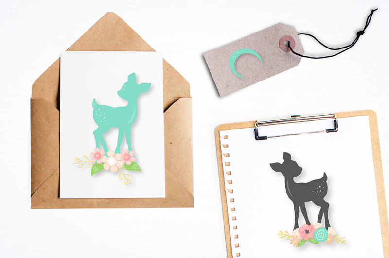 woodland-deer-graphics-illustrations