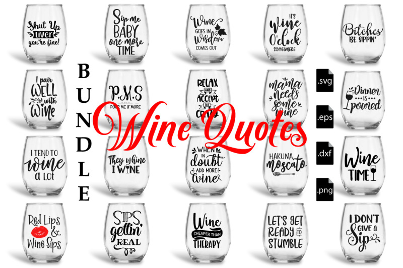 Wine Quotes Bundle Free File