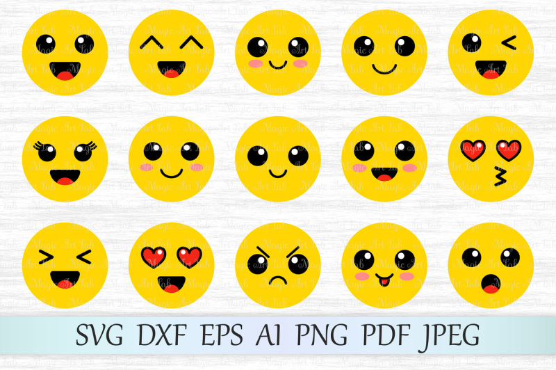 Download Emoji SVG, DXF, EPS, AI, PNG, PDF, JPEG By MagicArtLab | TheHungryJPEG.com