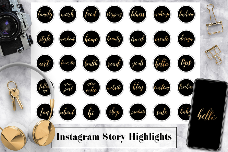 gold-and-black-instagram-icons