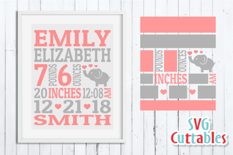 Free Free 142 Baby Elephant Birth Announcement Svg SVG PNG EPS DXF File
