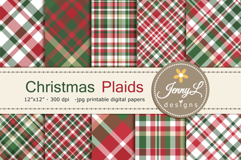 christmas-plaids-digital-papers