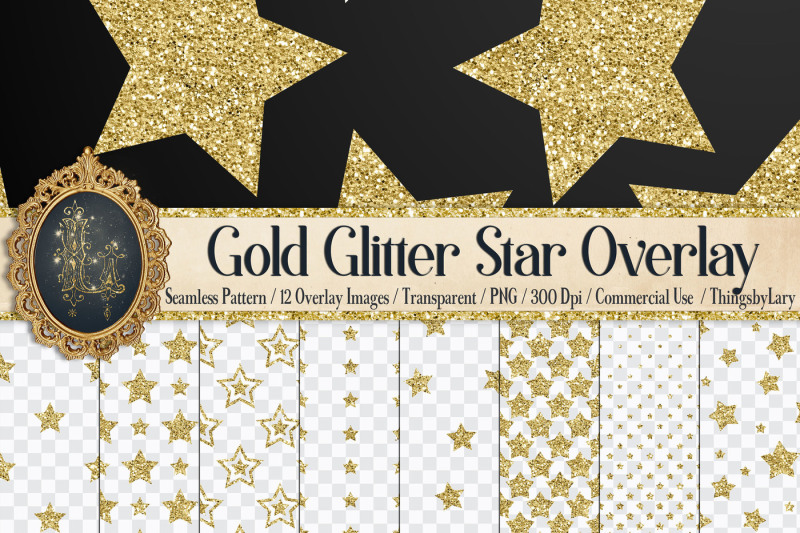 12-gold-glitter-star-overlay-images-seamless-pattern