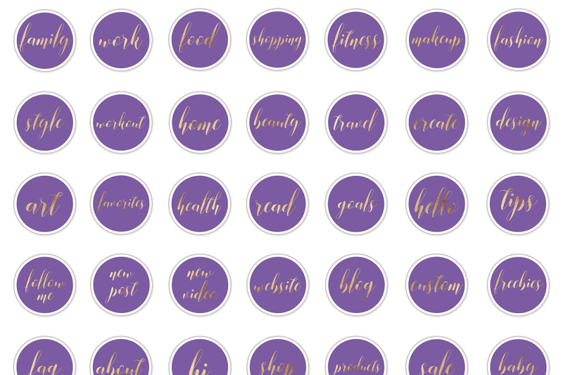 violet-and-gold-instagram-story-icons