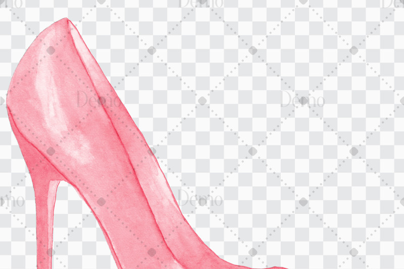 100-hand-painted-watercolor-shiny-high-heels-clip-arts