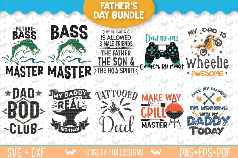 Download Fathers Day Svg Bundle, Gamer svg, Fishing Svg, Mechanic ...