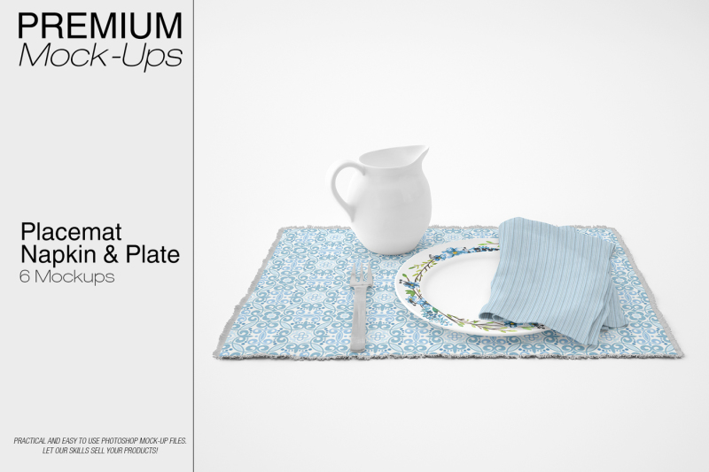 Download Download Placemat Napkin Plate Set Psd Mockup Mockup Product Free Download 4468946 Psd Mockup Design Template And Aset