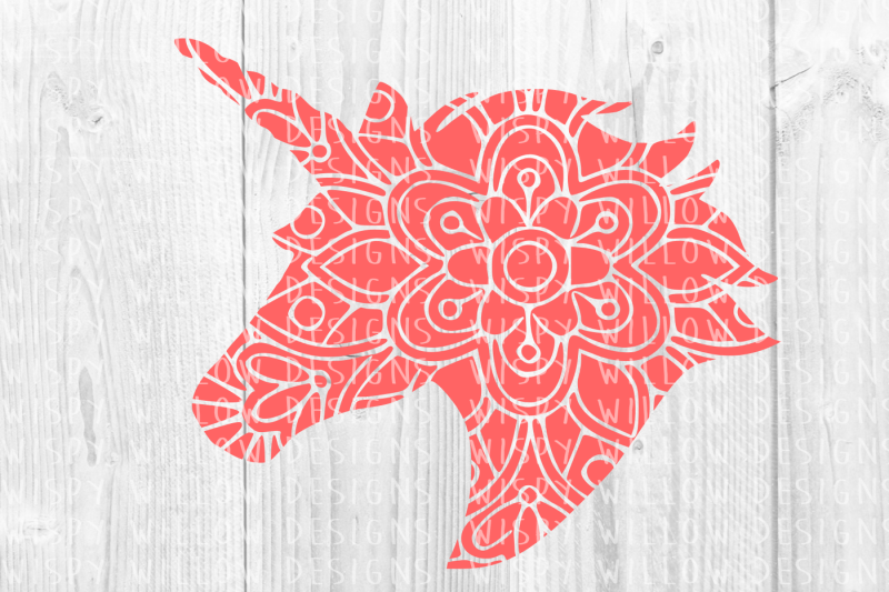 Unicorn Layered Mandala Svg Project - Layered SVG Cut File ...