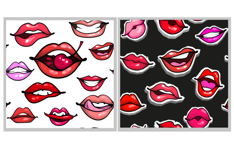 lips-fashion-patch-badges