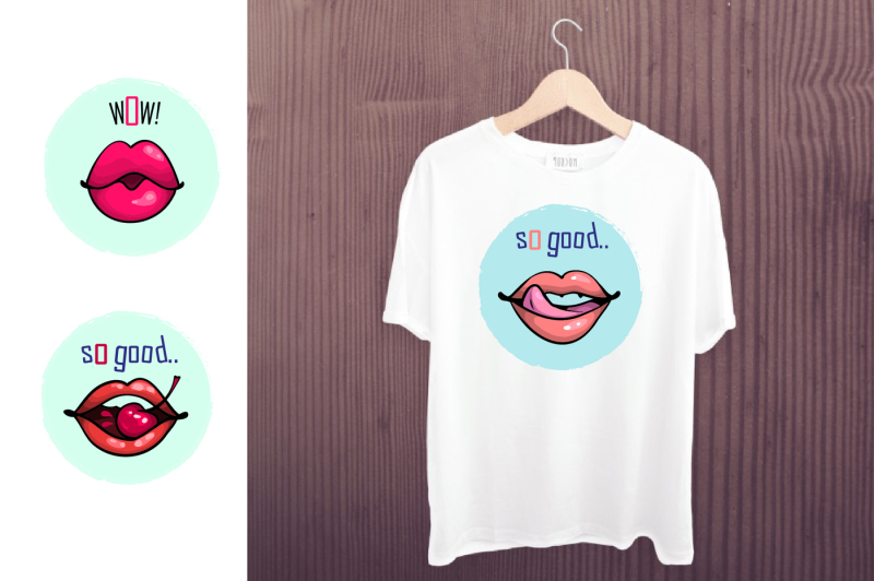 lips-fashion-patch-badges