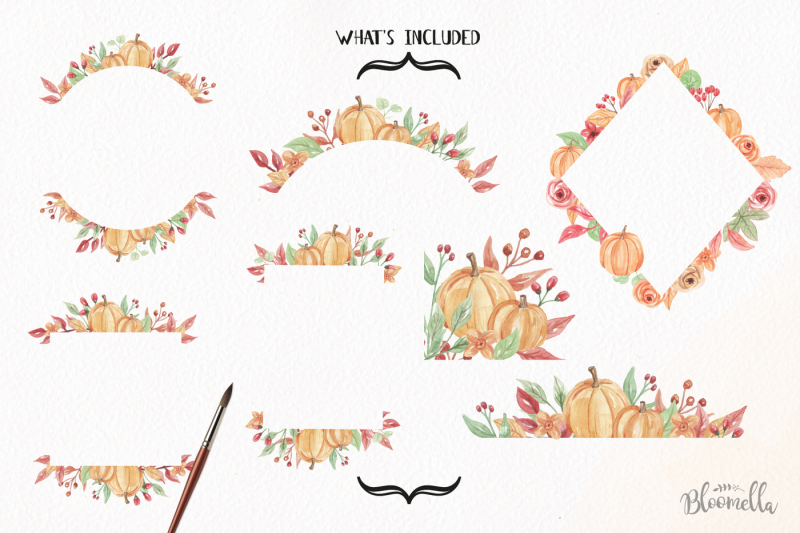 watercolor-pumpkin-frames-clipart-harvest-autumn-fall-borders